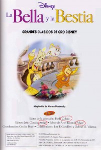 Portada interior del libro de 